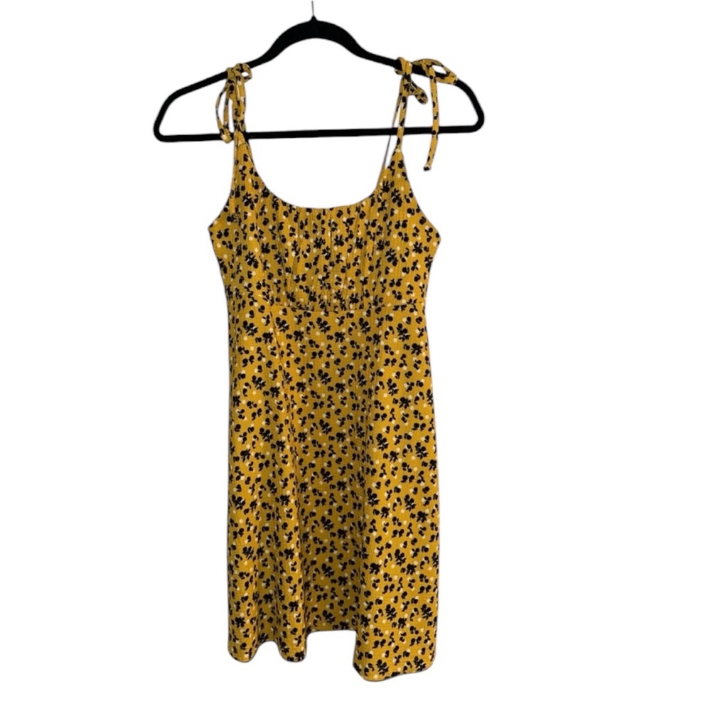 Topshop Mustard Yellow Floral Mini Dress-‎ 6